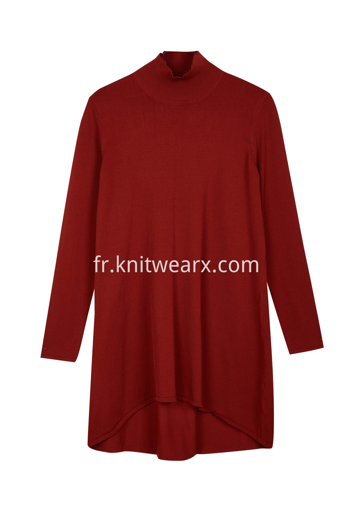 Women's Mockneck Oversized Single Jersey Knitted Blouses